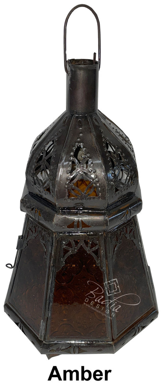 Small Hanging Multi-Color Glass Lanterns