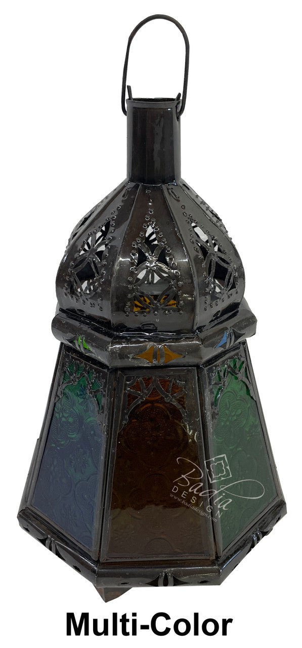 Small Hanging Multi-Color Glass Lanterns