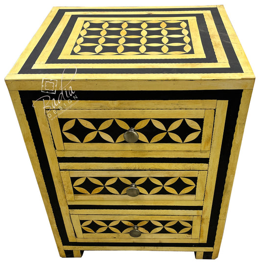 Bone Inlay Moroccan Nightstand