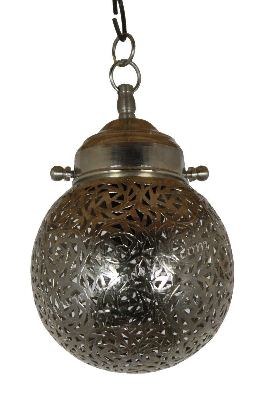 Round Silver Pendant Lamp