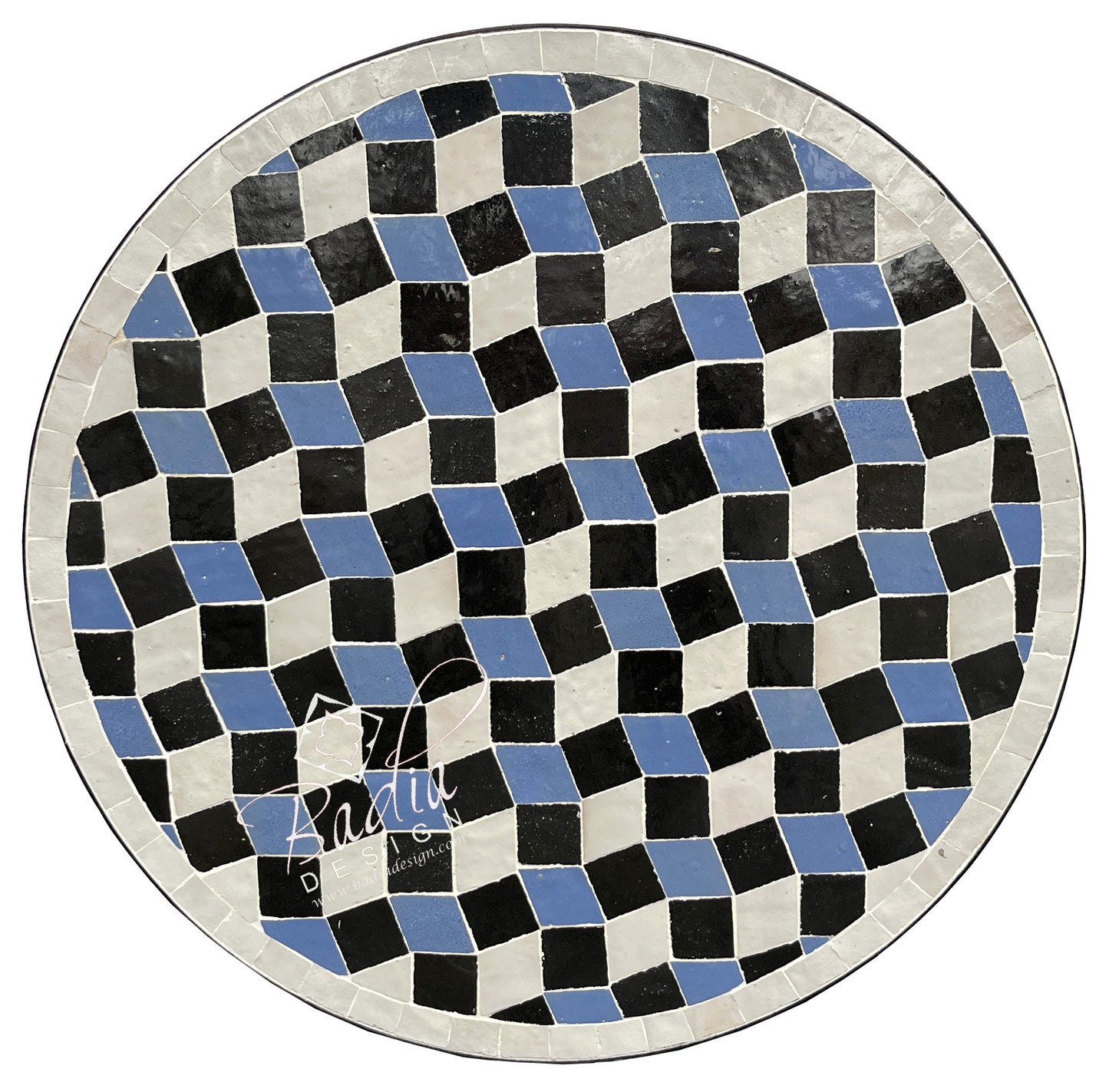 Multi-Color Round Tile Table Top