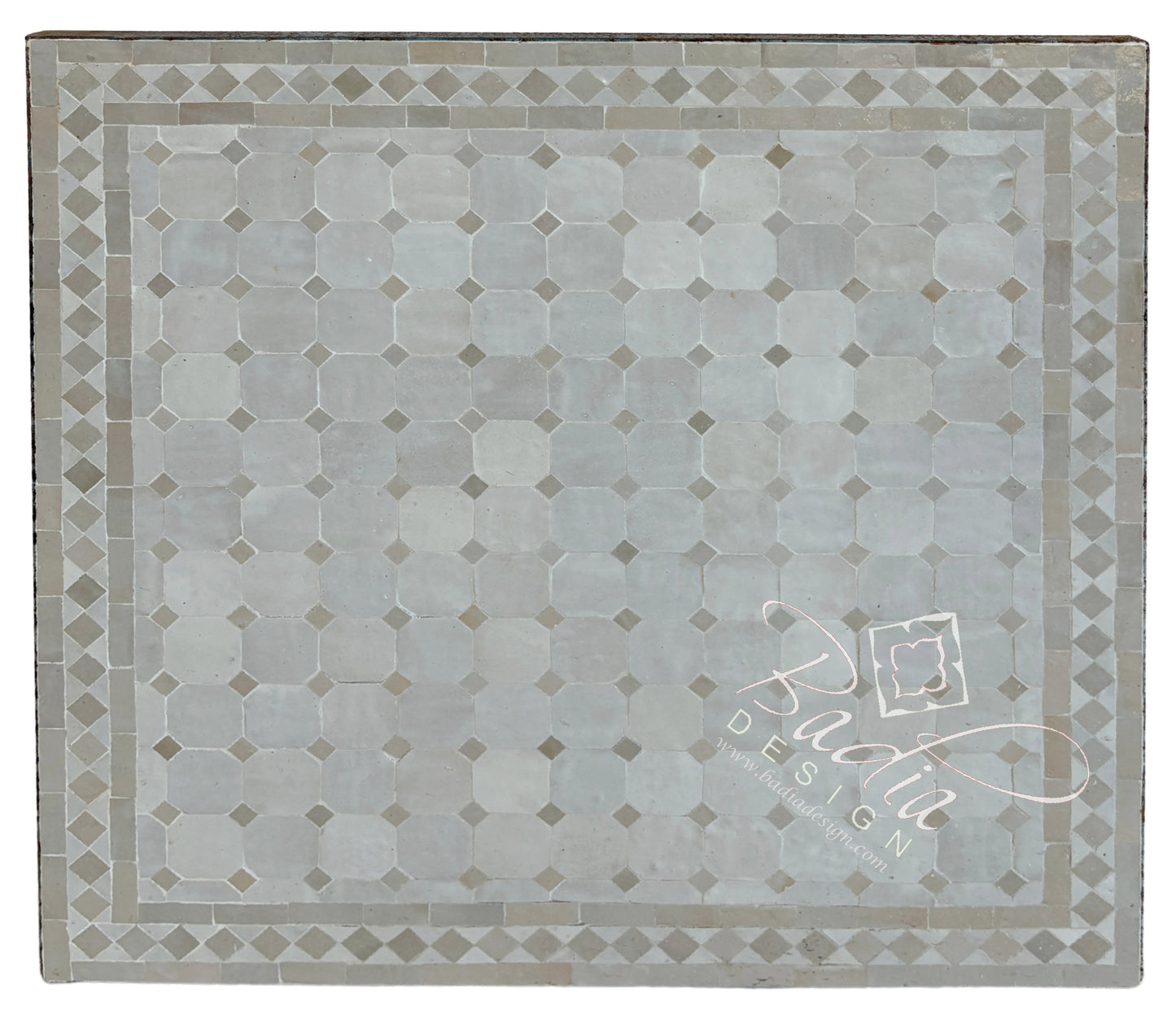 30 Inch Square Beige Tile Table Top