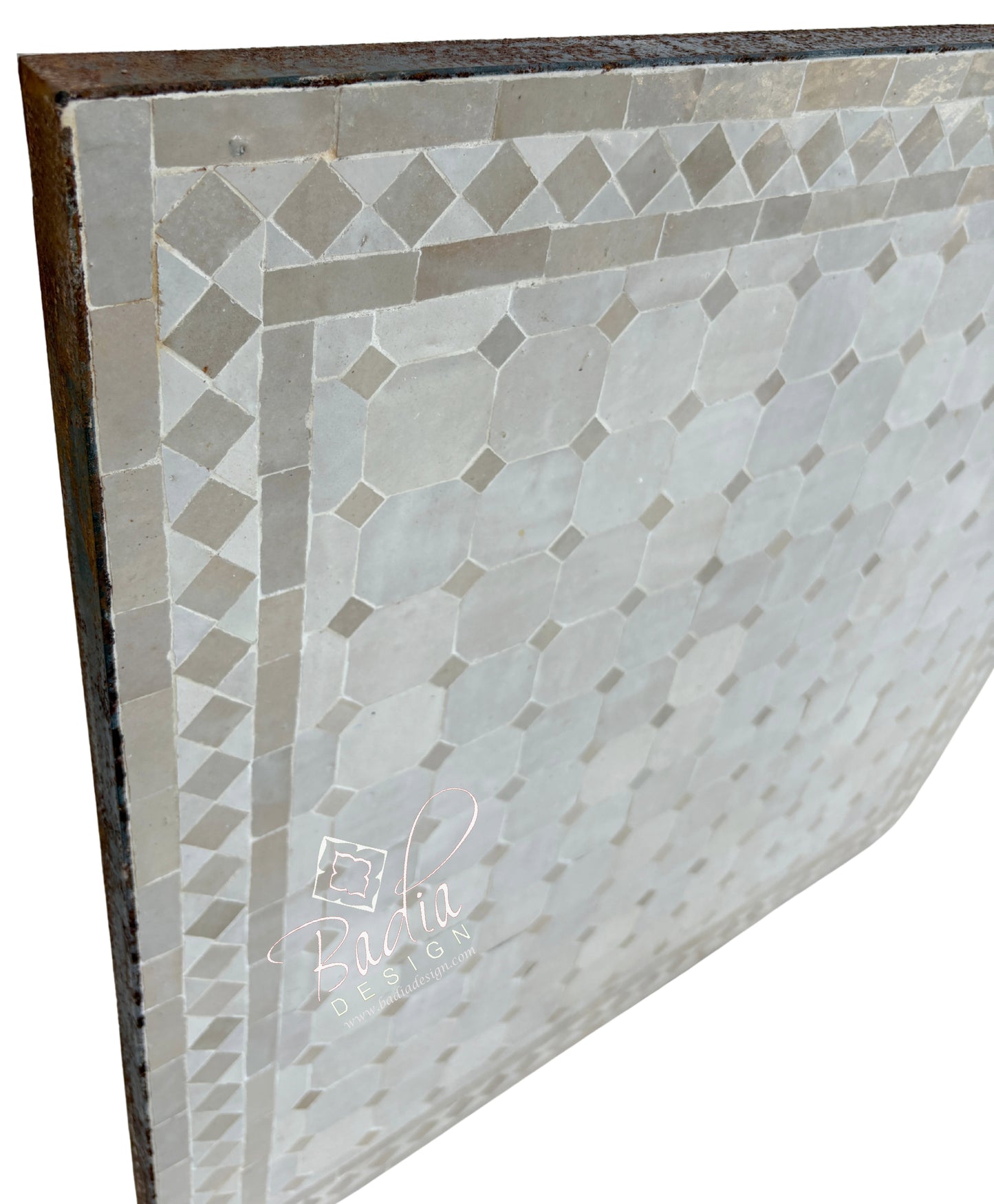 30 Inch Square Beige Tile Table Top