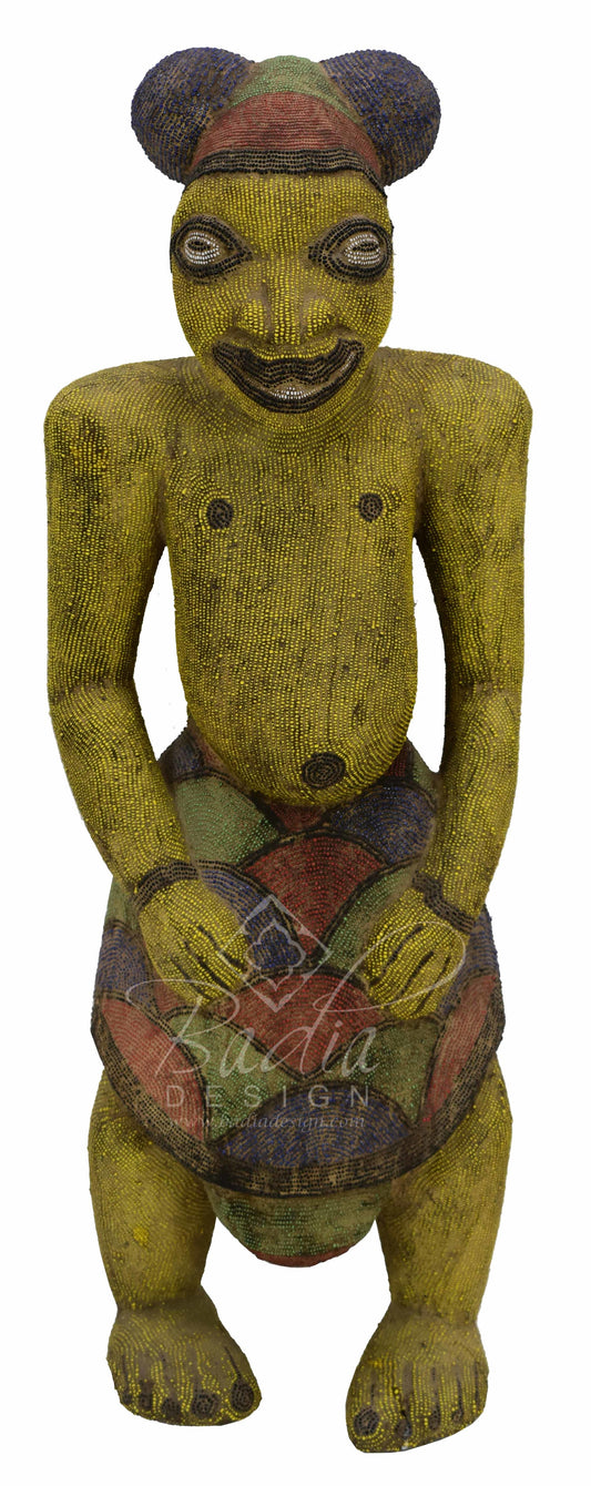 Tall African Handmade Beaded Sculpture - HD231