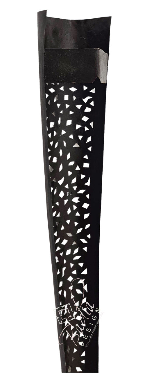 Tall Cylindrical Shaped Rustic Iron Wall Sconce