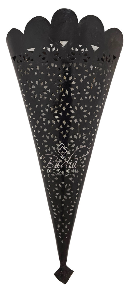 Tall Moroccan Rustic Iron Wall Sconce