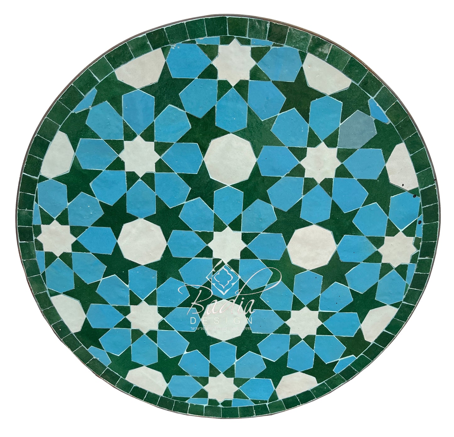 Multi-Color Round Tile Table Top
