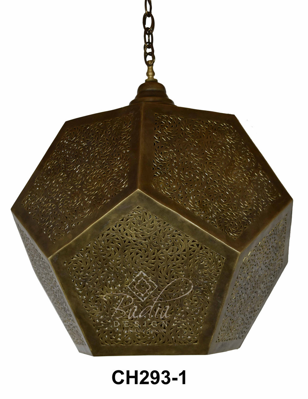 Intricately Designed Moroccan Brass Chandelier
