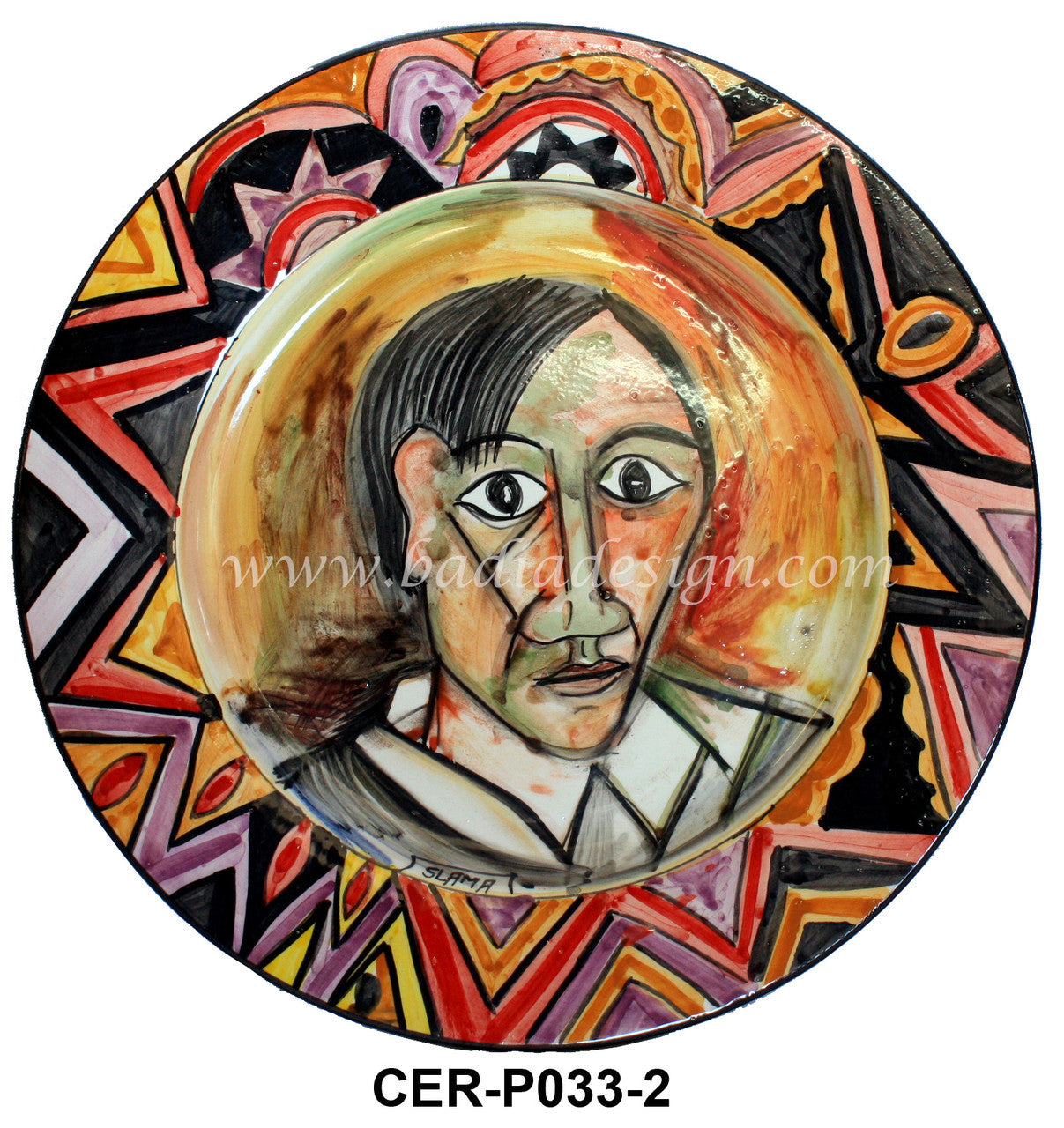 Decorative Hand Painted Ceramic Plate