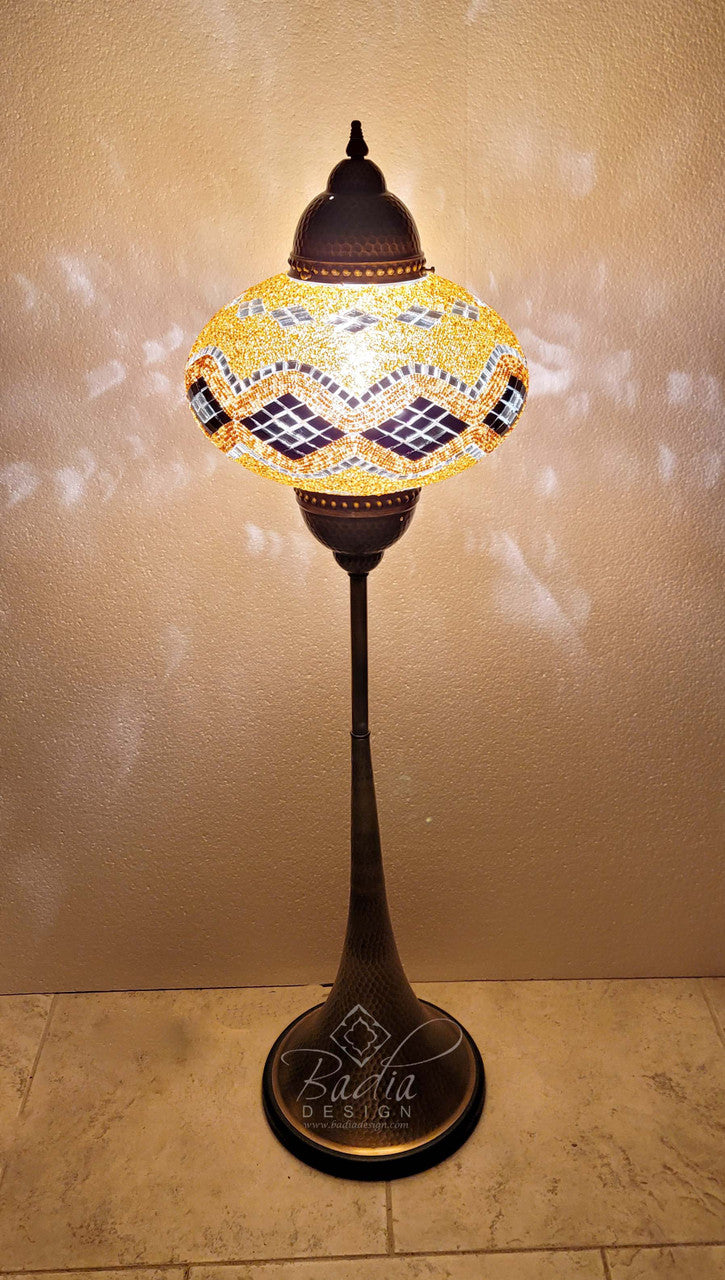 Turkish Mosaic Glass Floor Lamps