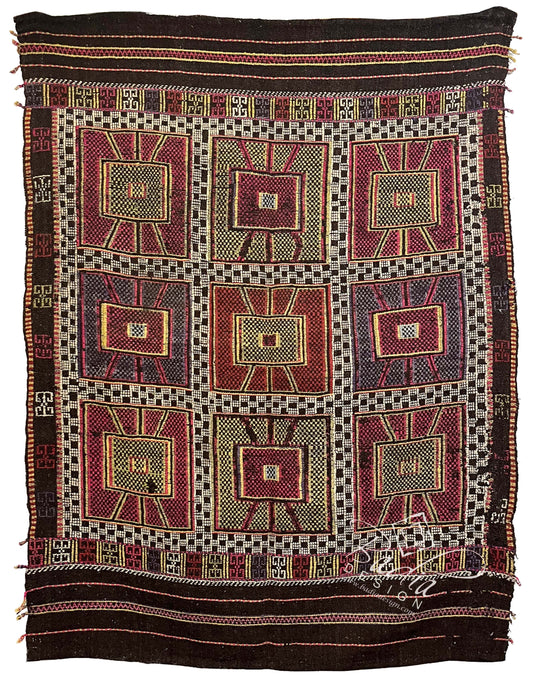 Checkered Multi-Color Turkish Rug