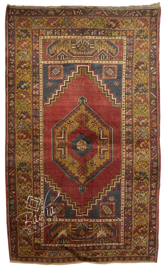 Red Multi-Color Turkish Style Rug
