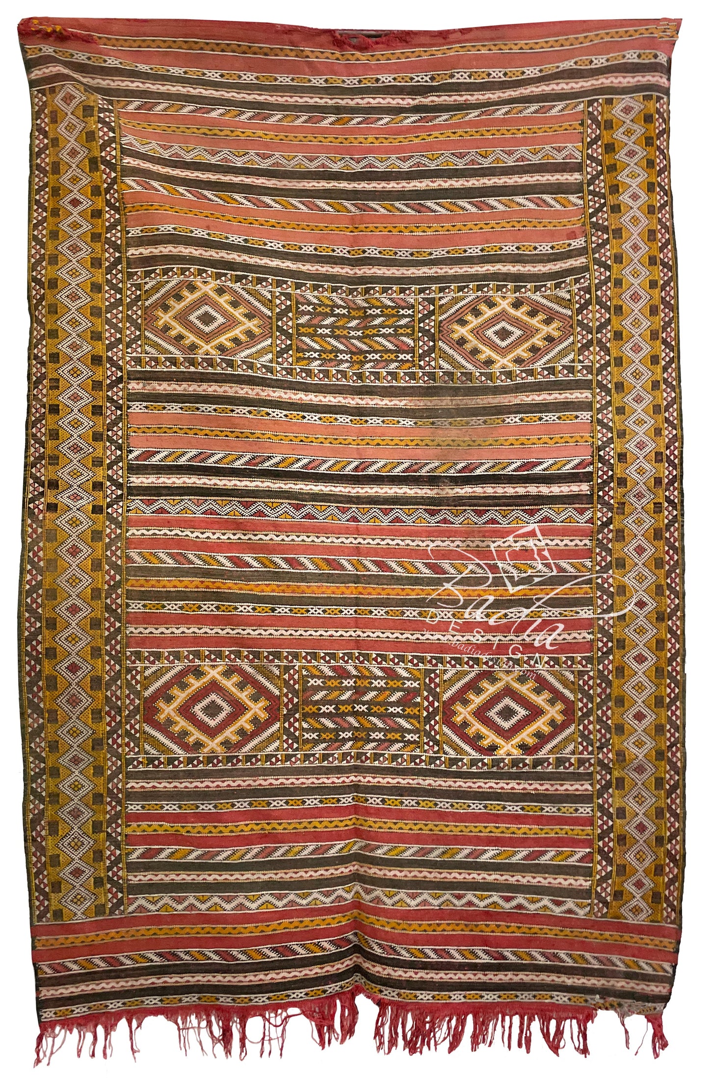 Multi-Color Moroccan Tribal Kilim Rug