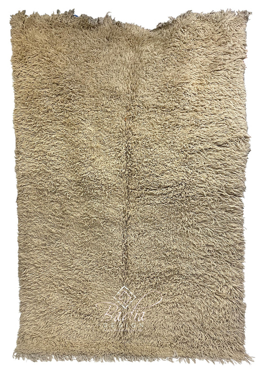 Vintage Cream Color Moroccan Beni Ourain Rug