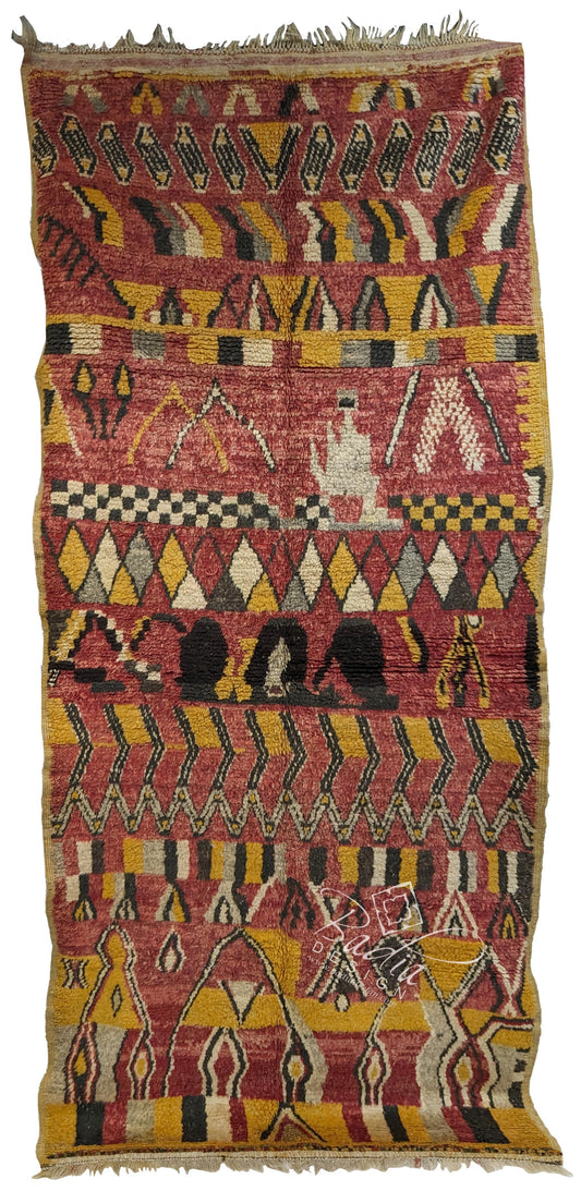 Vintage Moroccan Berber Style Tribal Rug