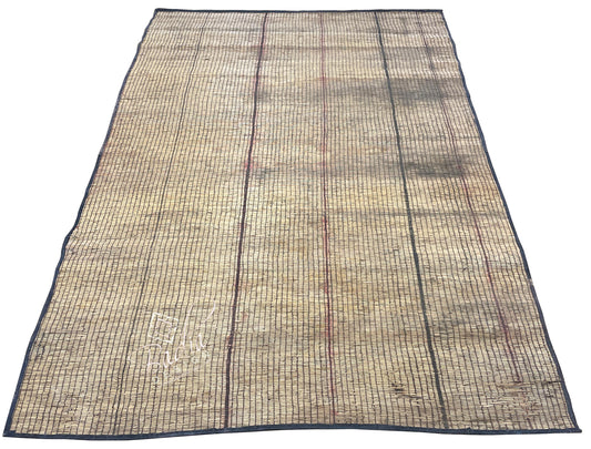 Vintage Handwoven Berber Straw Mat