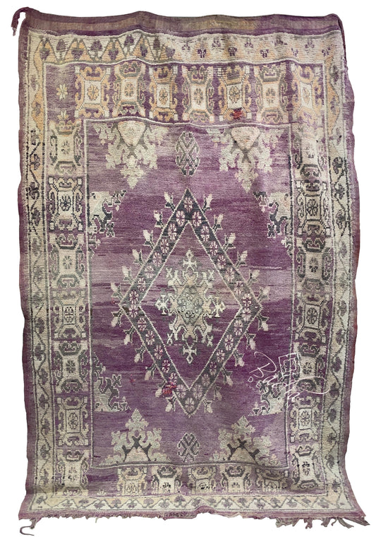 Vintage Multi-Color Handwoven Moroccan Berber Rug