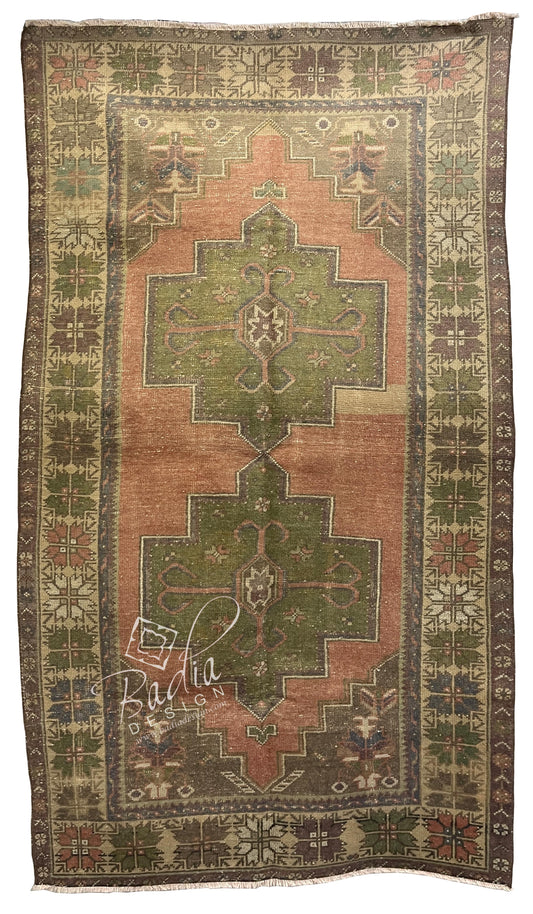 Multi-Color Vintage Turkish Style Rug