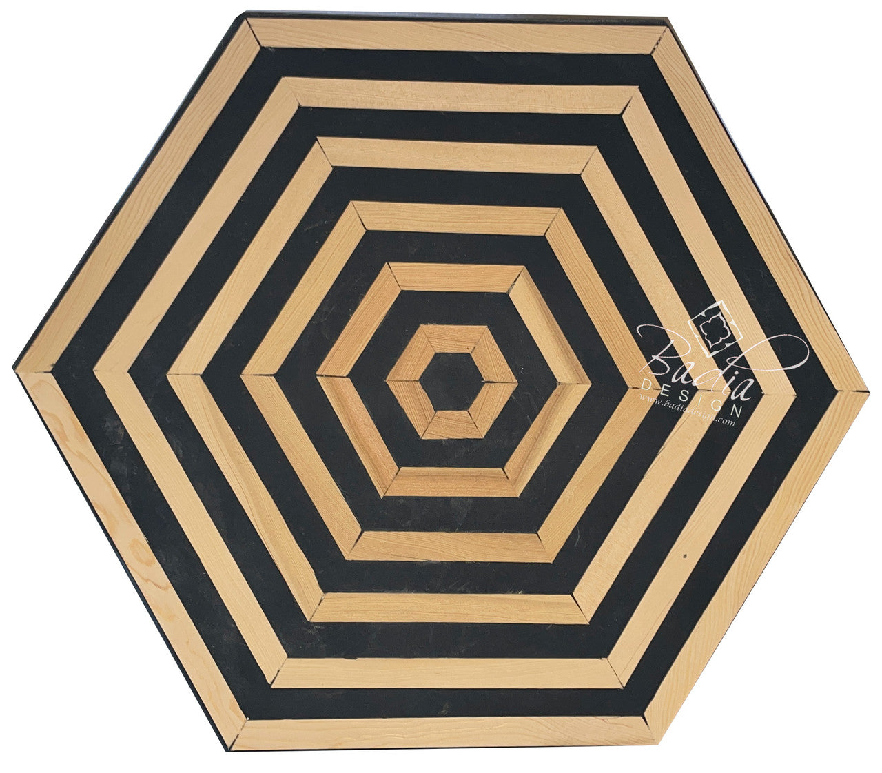 Wood and Resin Inlay Side Tables