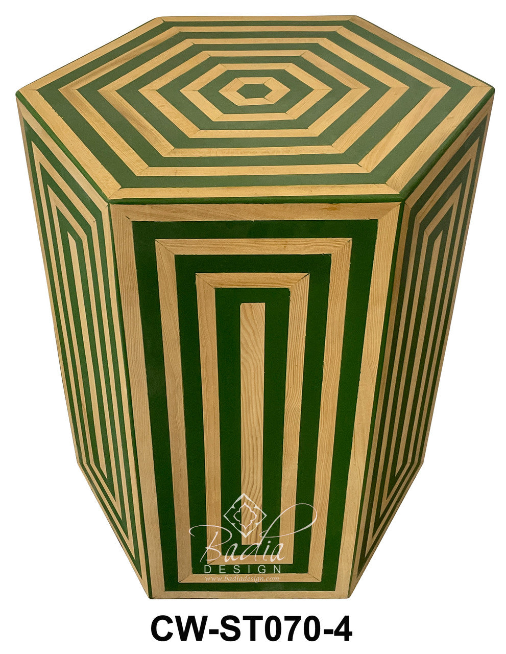 Wood and Resin Inlay Side Tables