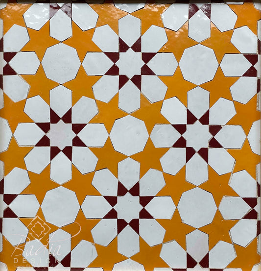 Yellow Moroccan Mosaic Tile Sheets - TM109