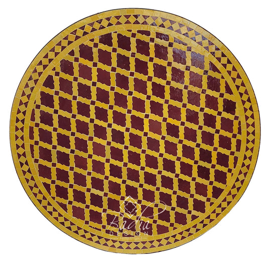 Yellow Ceramic Tile Table Top
